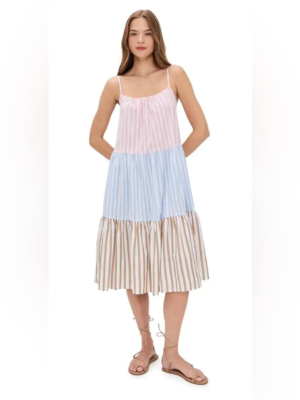 NWT Le Bop Weekend striped midi $177 dress